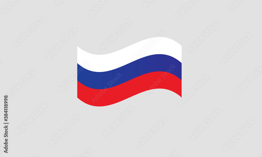 Russia flag waving vector illustration Russia flag waving vector illustration