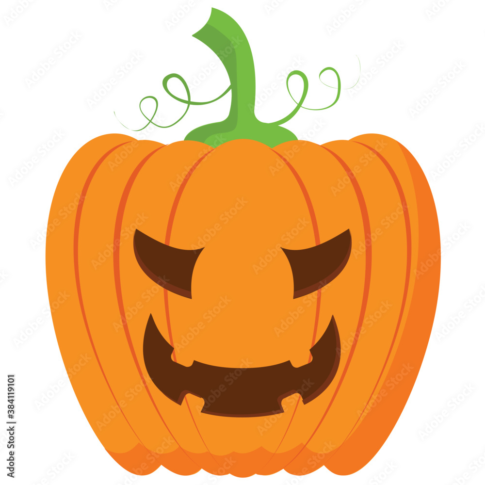 Fototapeta premiumA halloween character symbolizing unamused pumpkin