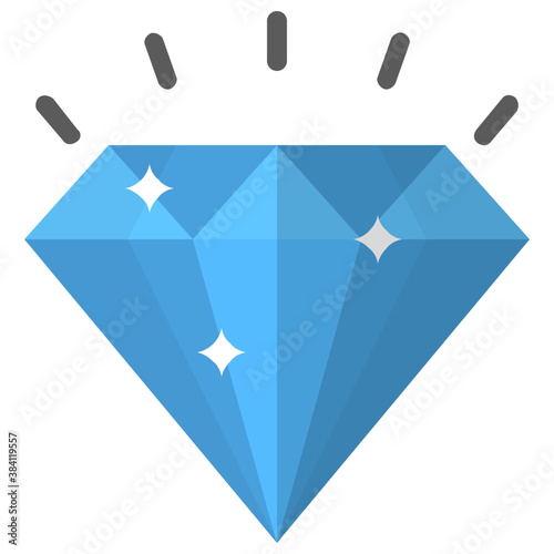 
Shining diamond depicting precious stone 
