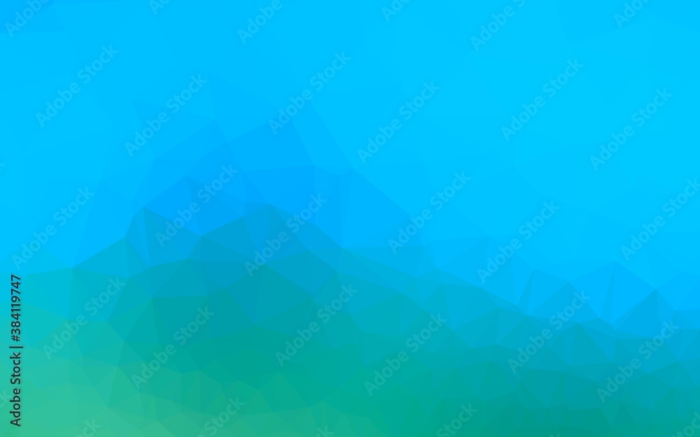 Fototapeta premium Light Blue, Green vector low poly cover.