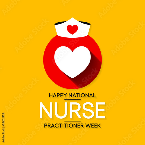 Vector illustration on the theme of National Nurse Practitioner week observed each year during November.