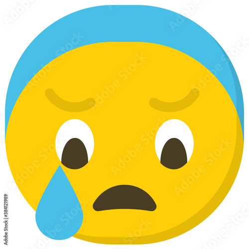 
Crying emoji expression of sadness
