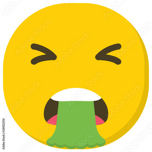 
A green face, nauseated emoji shown with pursed lips as though it may be about to vomit
