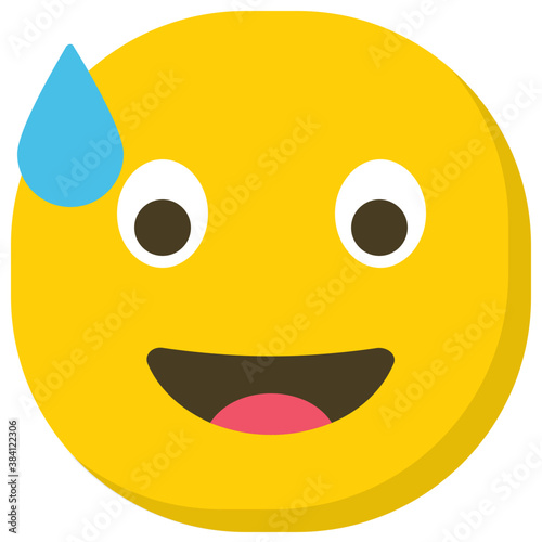 
A cute relieved face emoji
