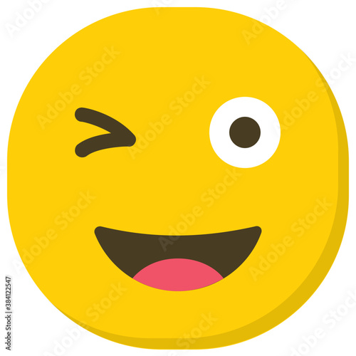 
An emoji winking an eye
