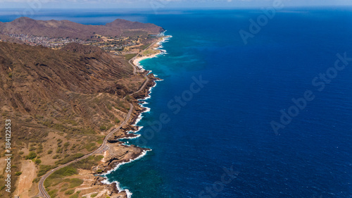  Aerial East Honolulu Coast Oahu, Hawaii