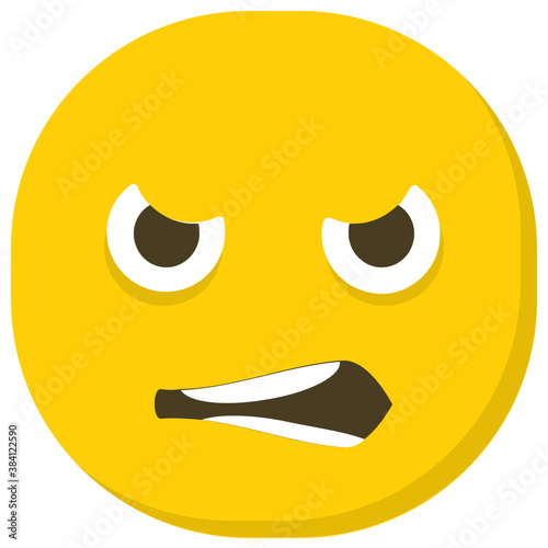 
Emoticon designed to present angry face expressions
