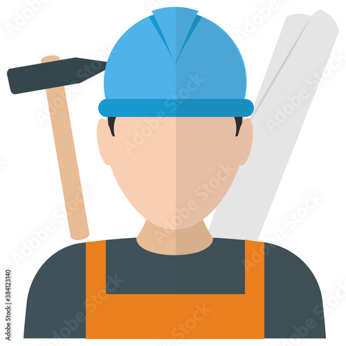 
A man with tools, labourer 
