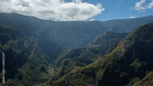 View on the canyons of Reunion Island
