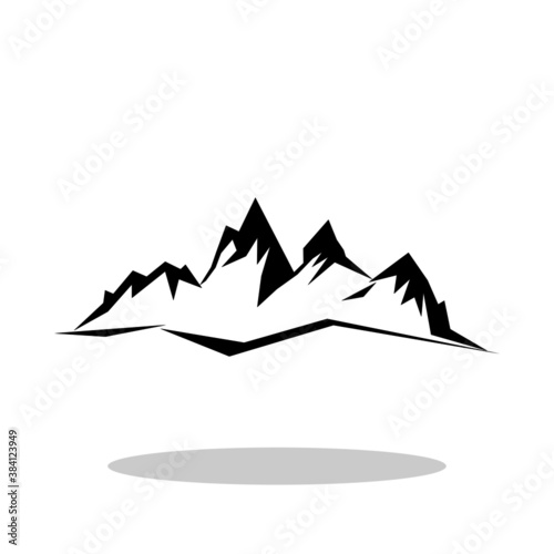 Mountain icon in trendy flat style. Mountain peaks symbol for your web site design, logo, app, UI Vector EPS 10. 