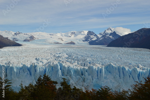 The mighty Perito Moreno Glacier in Los Glaciares National Park in Patagonia  Chile