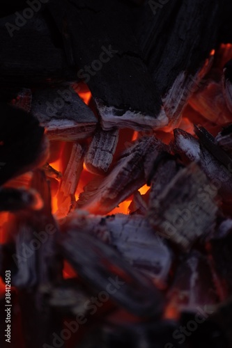 Embers of a campfire