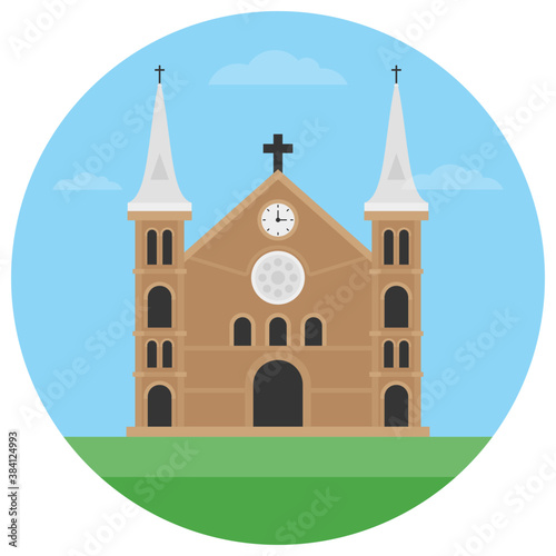 
Religious building for worship, church
