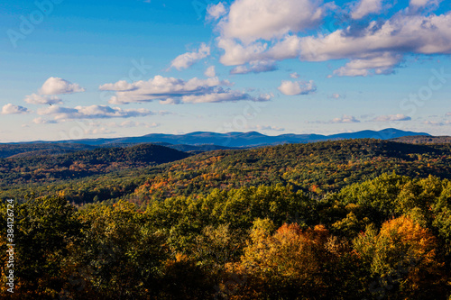 Cornwall  Connecticut USA The Berkshire Hills seen from atop Mohawk Mountain with fall colors.