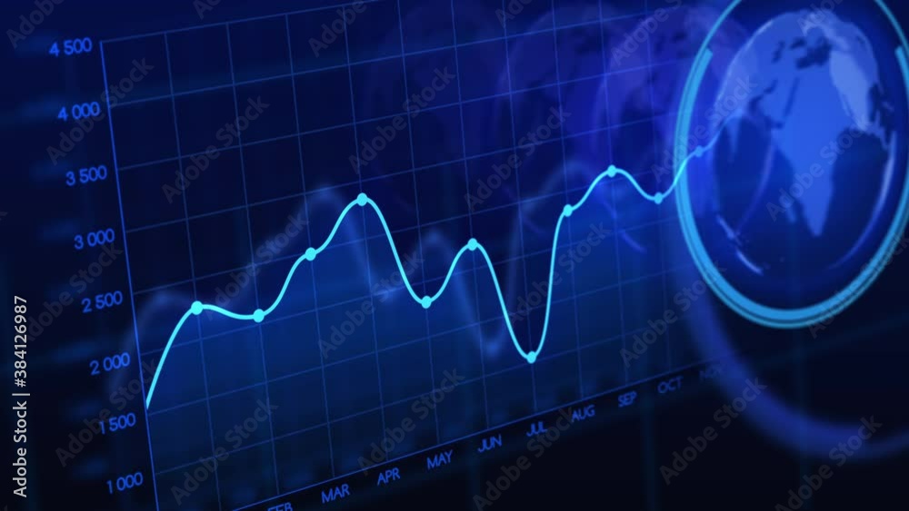Business data chart or diagram showing global statistics, trading information, financial counters. Futuristic HUD or hologram concept. Digital economy footage. Modern technology. Hi-tech 4K animation Business data chart or diagram showing global statistics, trading information, financial counters. Futuristic HUD or hologram concept. Digital economy footage. Modern technology. Hi-tech 4K animation
