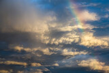 Storm cloud and rainbow for background