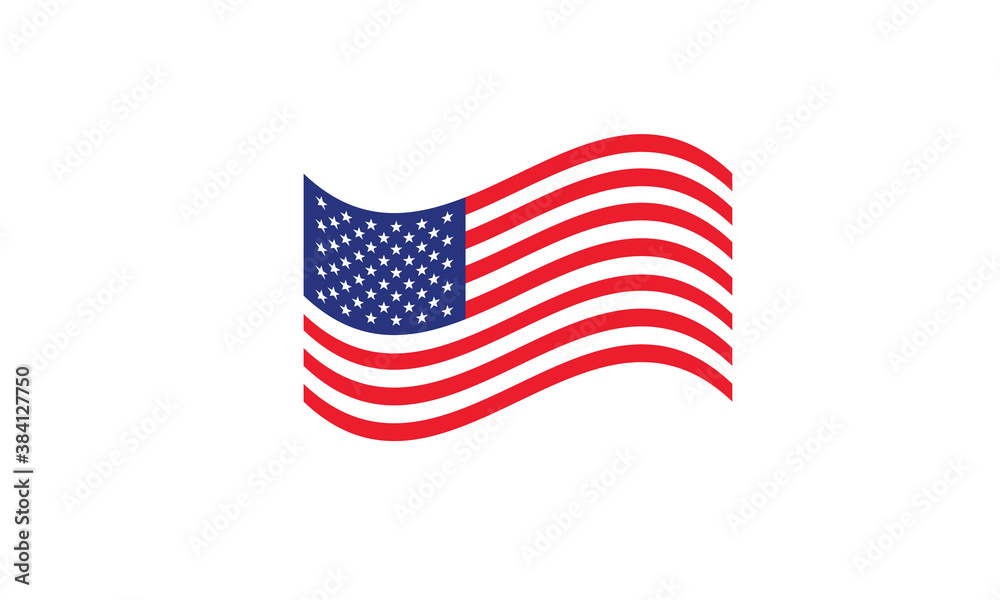 USA, United States, U.S., America flag waving vector illustration USA, United States, U.S., America flag waving vector illustration