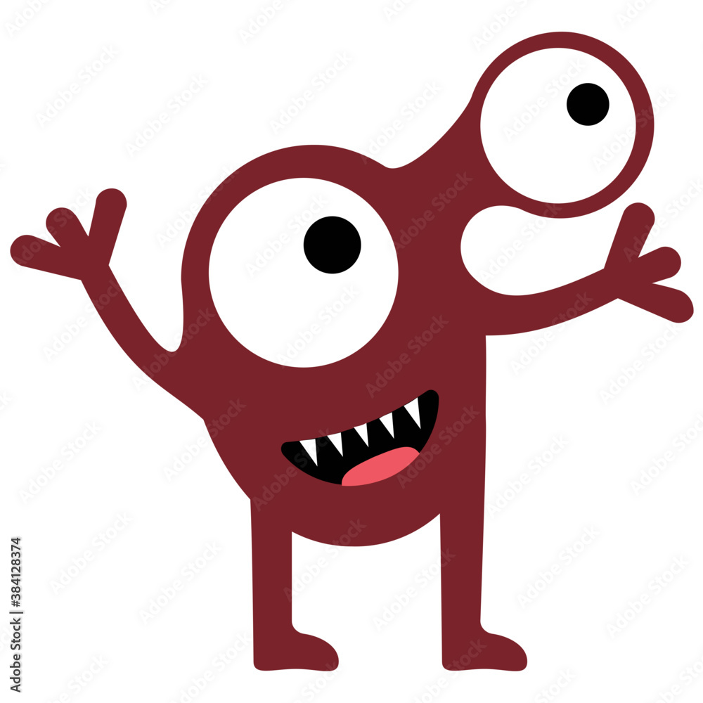 Fototapeta premium Krumm monster having two eyes 