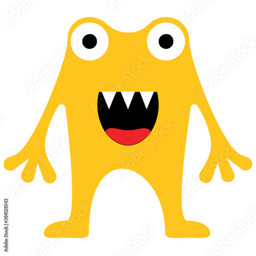 
Monster having horrible face, eyed alien 

