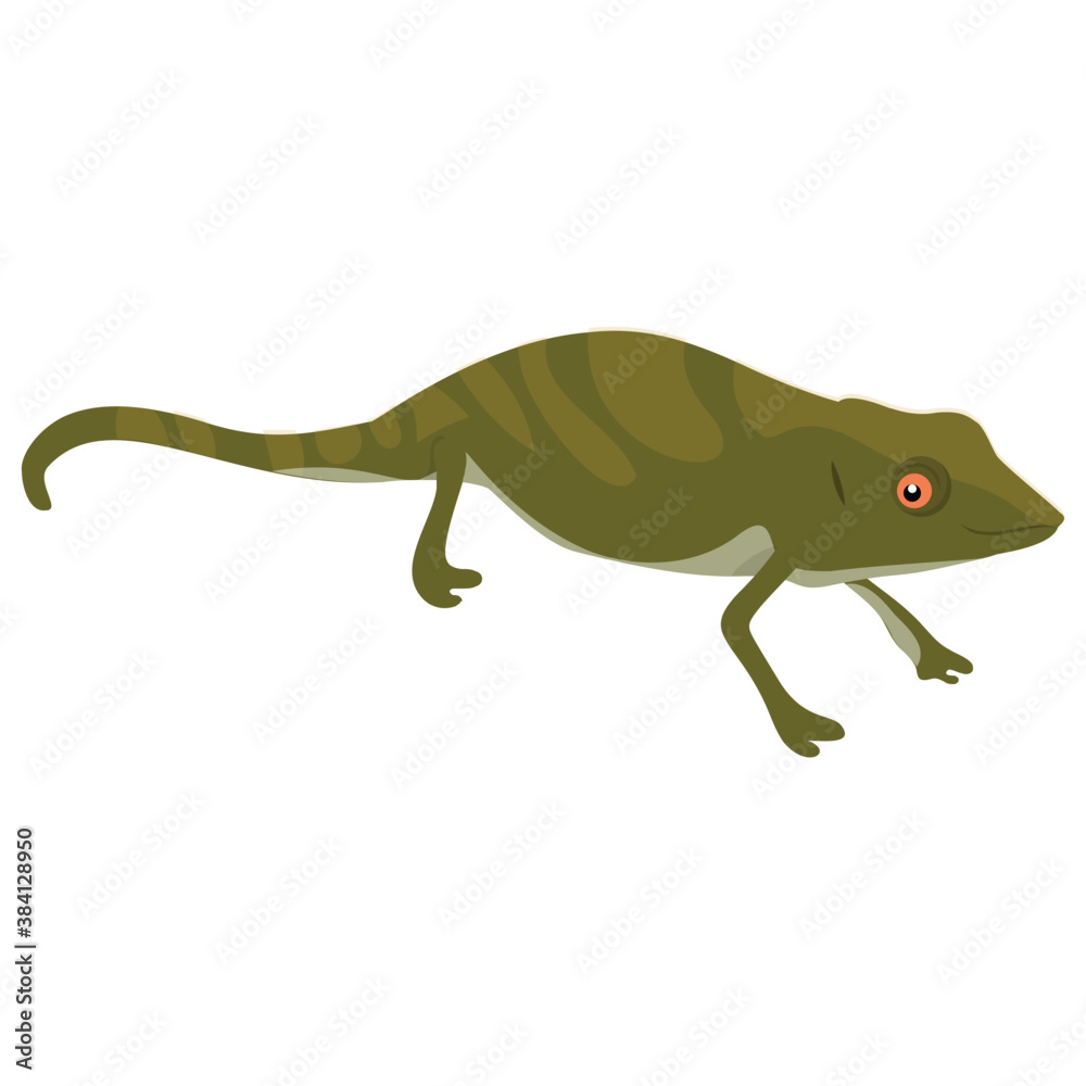 Fototapeta premium A flat icon design of a lizard 
