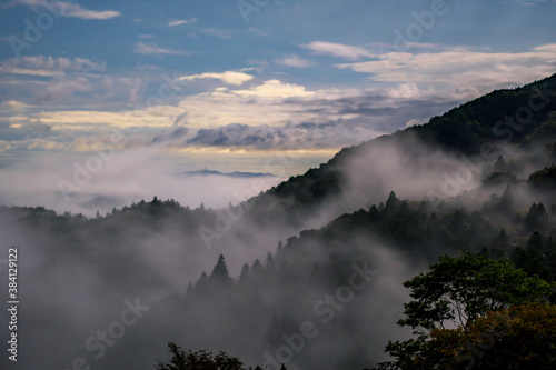 fog over the mountains