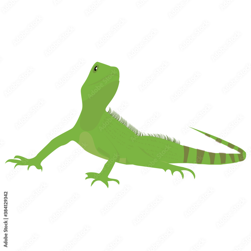 Fototapeta premium A flat icon design of a lizard 