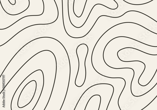Modern abstract topography waves geometric cover