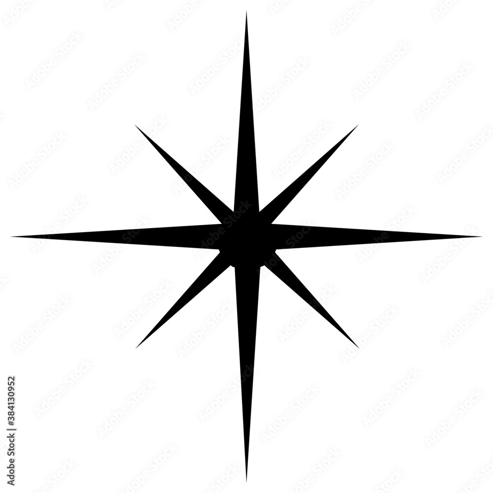 A sparkling star glyph icon vector
A sparkling star glyph icon vector
