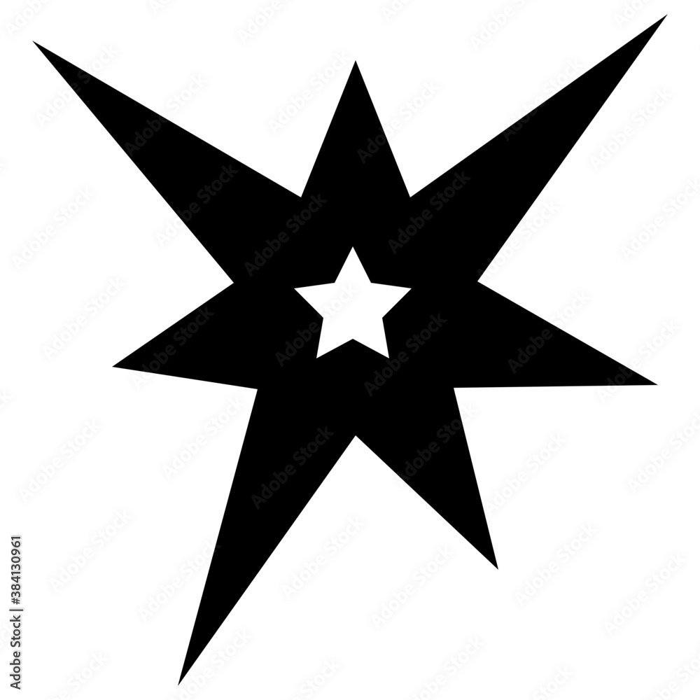 Obraz premium A sparkling star glyph icon vector 