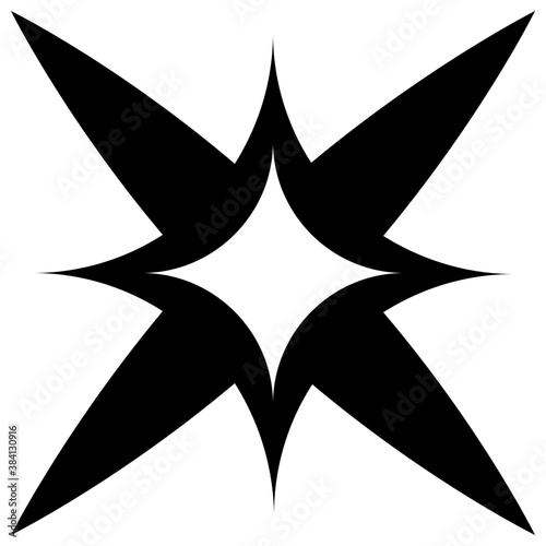 
A sparkling star glyph icon vector 
