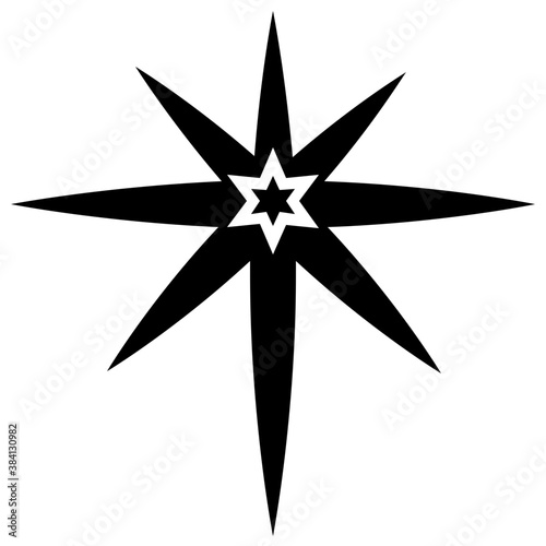 
A sparkling star glyph icon vector 
