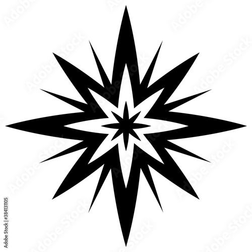  A sparkling star glyph icon vector 