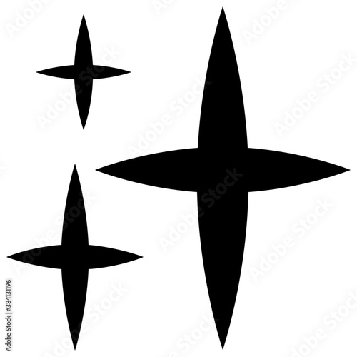 
A sparkling star glyph icon vector 
