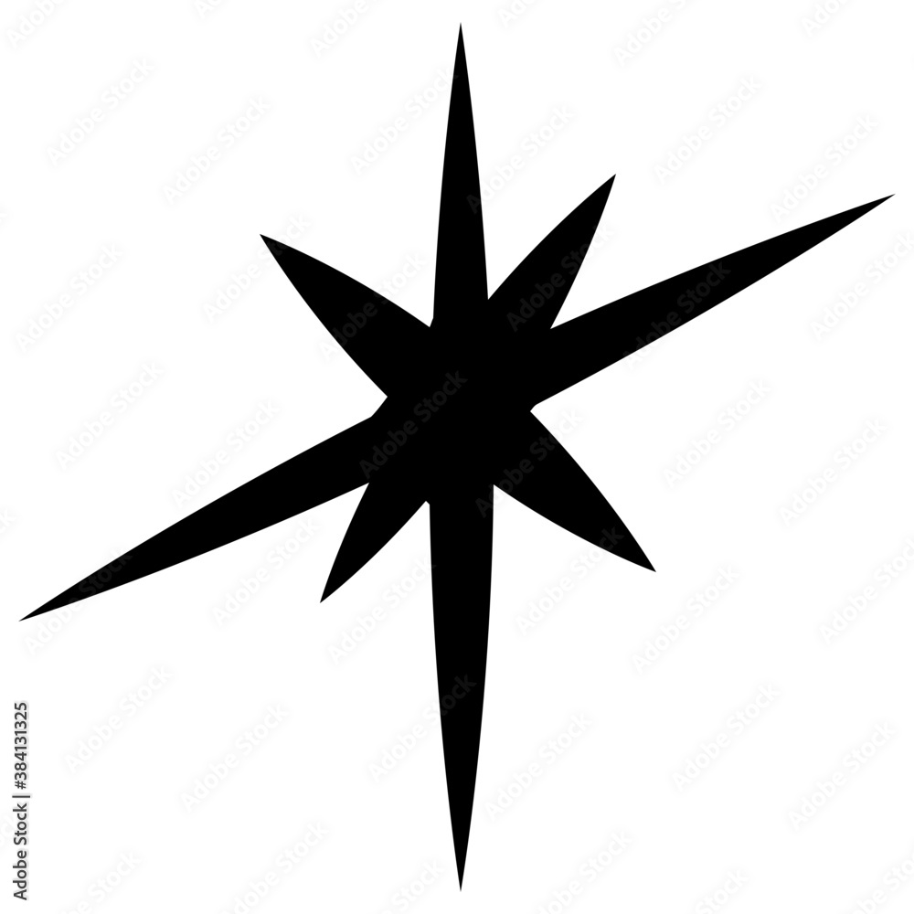A sparkling star glyph icon vector
A sparkling star glyph icon vector