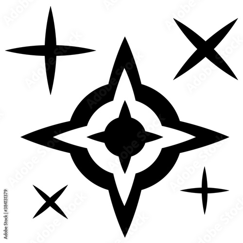 
A sparkling star glyph icon vector 
