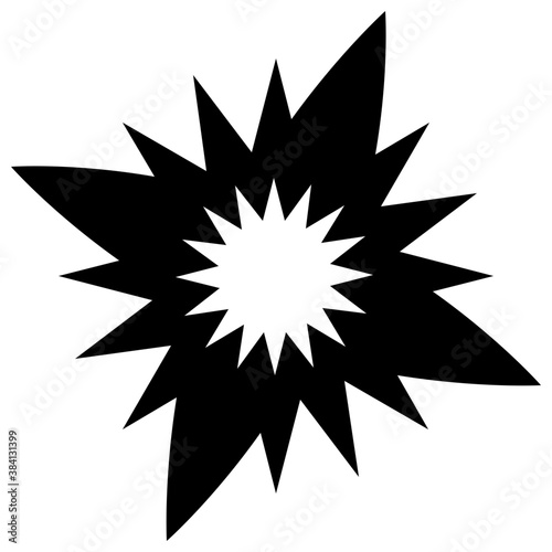 
A sparkling star glyph icon vector 
