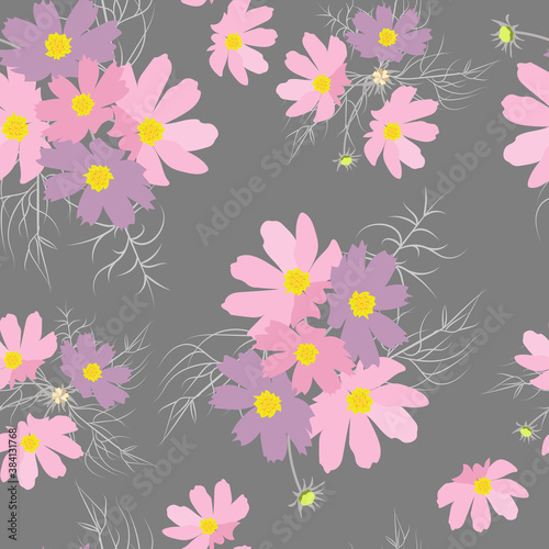 Floral seamless pattern with wild flowers © Nadezhda