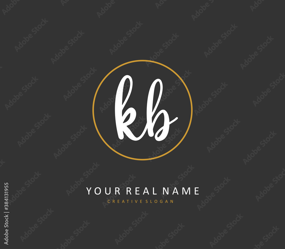 K B KB Initial letter handwriting and signature logo. A concept handwriting initial logo with template element. K B KB Initial letter handwriting and signature logo. A concept handwriting initial logo with template element.