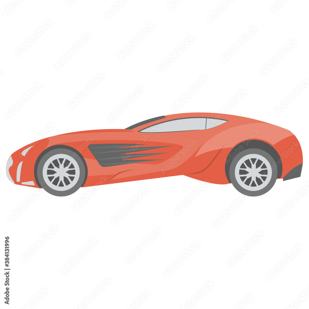 Fototapeta premium Racing car on white isolated background 