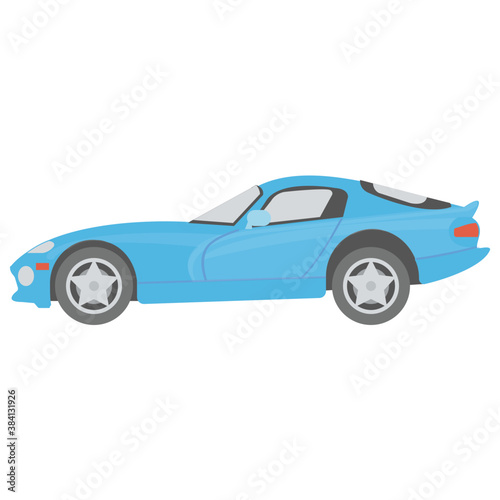  A flat icon image of a sports car 