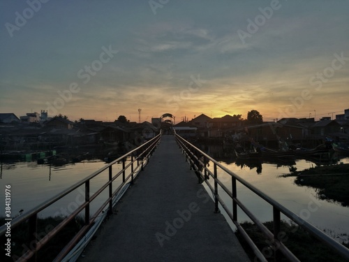 sunset over the bridge © amin