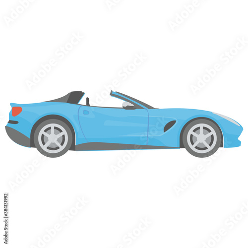  Racing car on white isolated background 