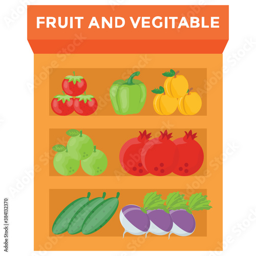 
A street stall with fruits, fruit stall 
