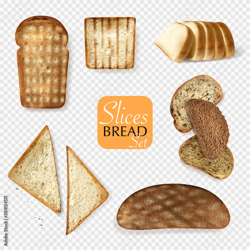 Different Bread Transparent Set