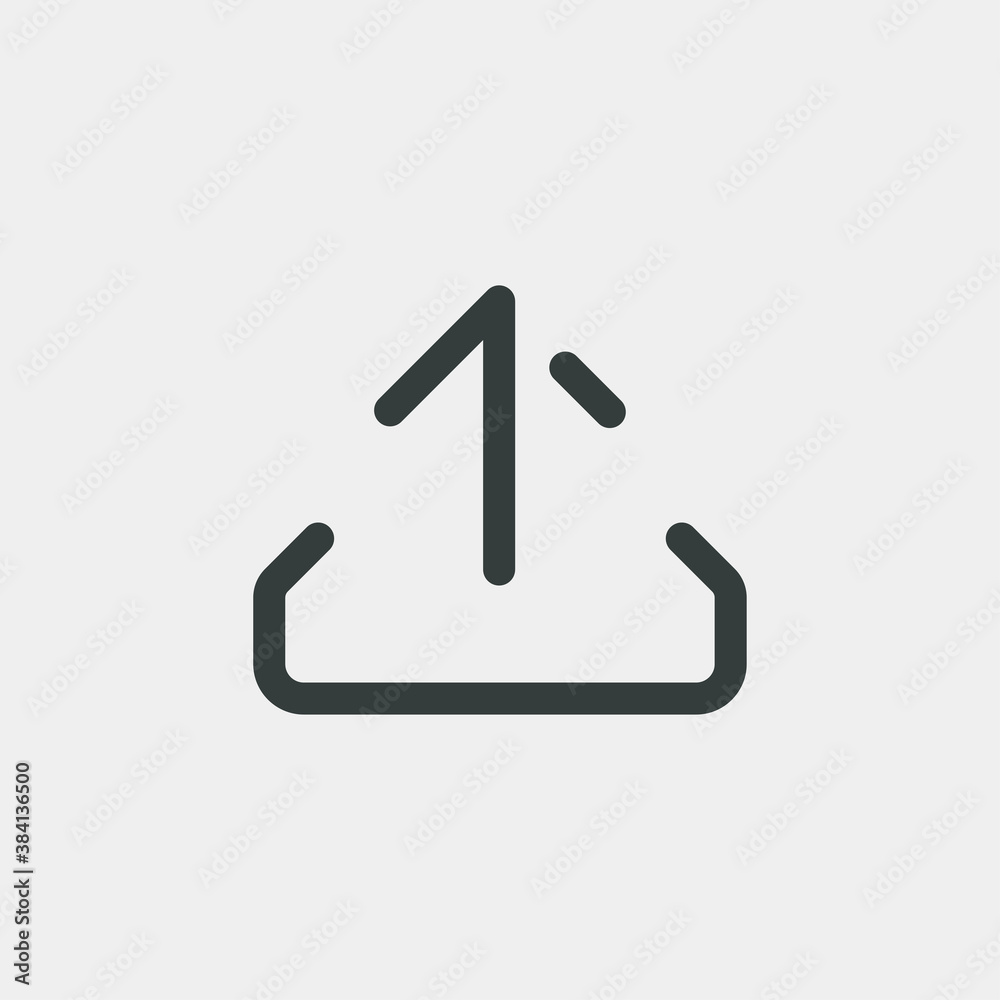 Upload icon isolated on background. Arrow up symbol modern, simple, vector, icon for website design, mobile app, ui. Vector Illustration Upload icon isolated on background. Arrow up symbol modern, simple, vector, icon for website design, mobile app, ui. Vector Illustration