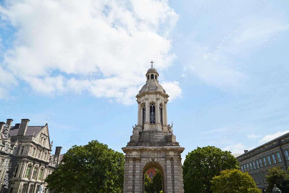 The exterior of Trinity College in Dublin, Ireland