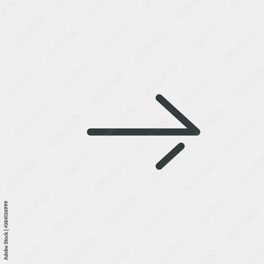Arrow right icon isolated on background. Direction symbol modern, simple, vector, icon for website design, mobile app, ui. Vector Illustration Arrow right icon isolated on background. Direction symbol modern, simple, vector, icon for website design, mobile app, ui. Vector Illustration