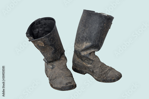 Tarpaulin boots "kirza" of the Soviet collective farmer