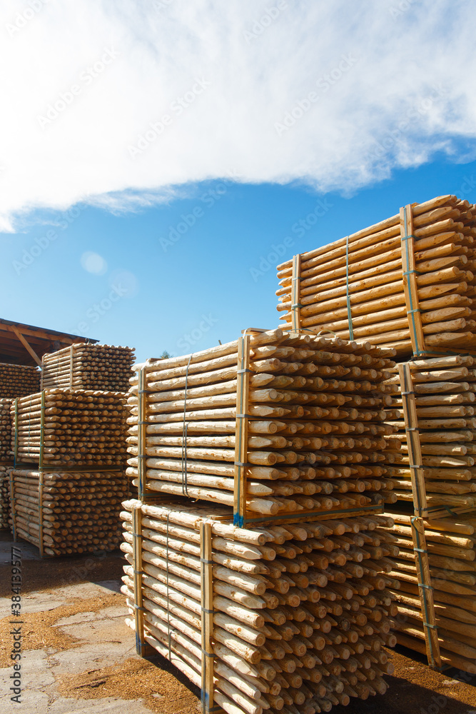 Piles of wooden boards in the sawmill, planking. Piles of wooden boards in the sawmill, planking.