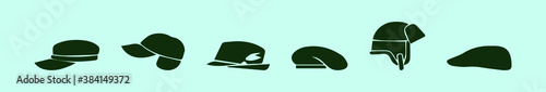 cartoon icon design template with various model isolated on blue